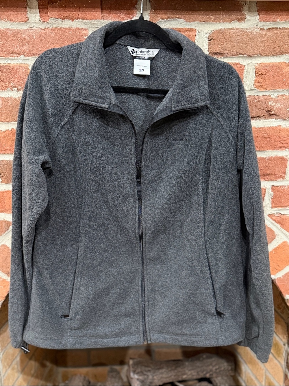 Columbia Women's Dark Gray Full-Zip Teddy Fleece Jacket